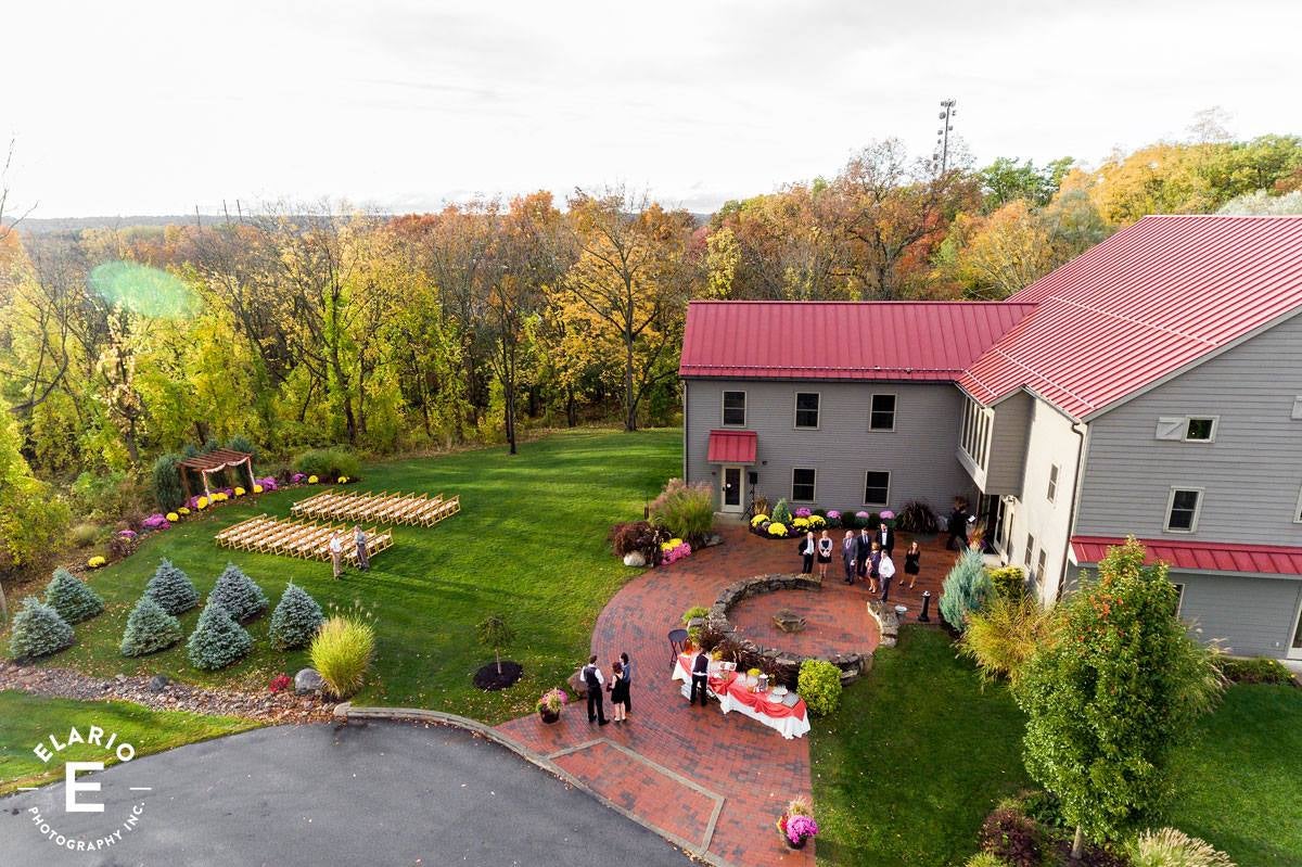 Aerial view of Pat's Barn.�